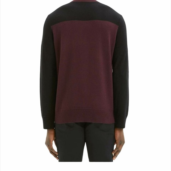 Theory Hilles Cashmere Color block Crewneck Sweater Men’s Size Medium - Picture 2 of 9